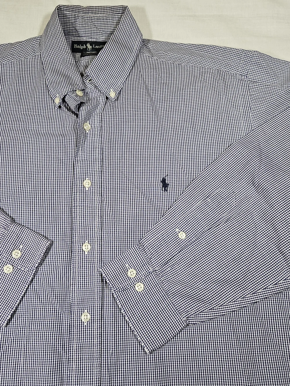 Vintage Polo Ralph Lauren Men's Yarmouth Gingham Check Shirt 16 34/35 Large